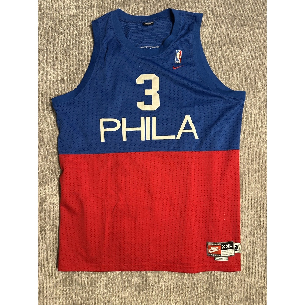 Vintage Nike Rewind Allen Iverson Philadelphia 76ers Swingman Jersey XXL